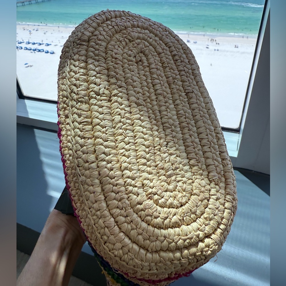 MAJE Colorful Striped Raffia Women's Bag NWT - Picture 10 of 12